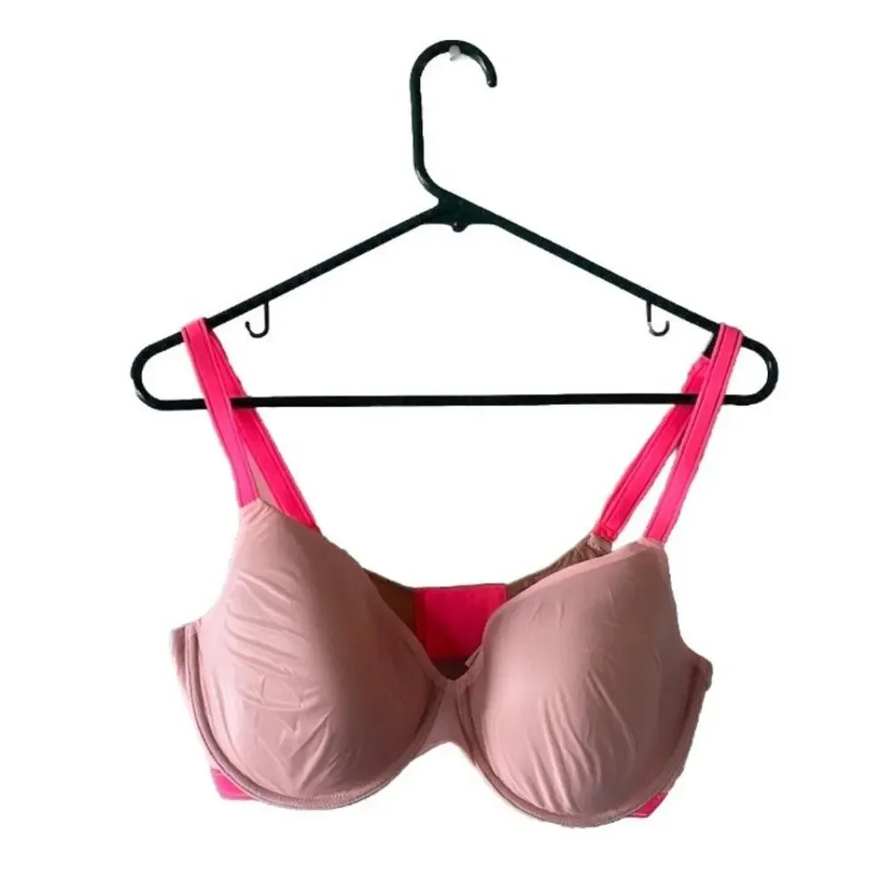 Victoria's Secret Lined Perfect Coverage Underwire Pink Bra- Size 36DD